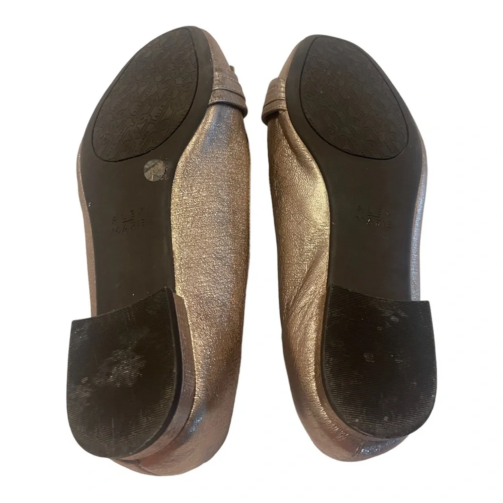 Alex Marie Matellic Gold Loafer Sz 8.5 - Picture 2 of 3